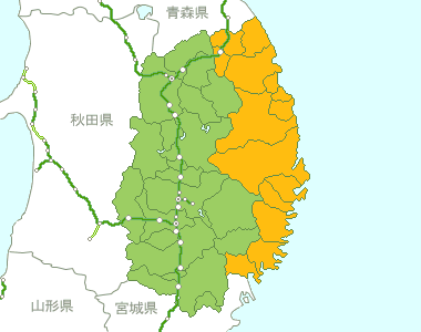 岩手県Map