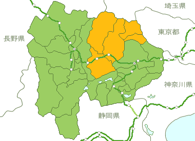 山梨県Map