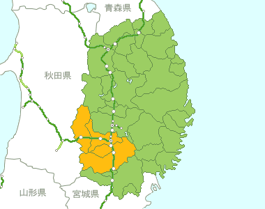 岩手県Map