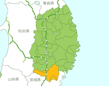 岩手県Map