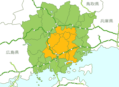 岡山県Map