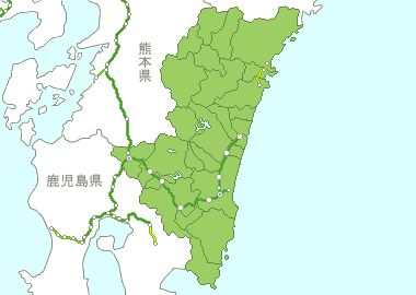 宮崎県Map