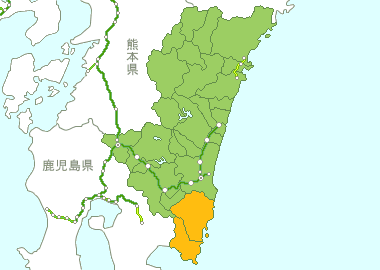 宮崎県Map