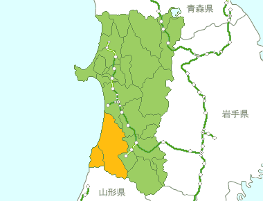 秋田県Map