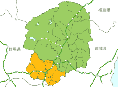 栃木県Map