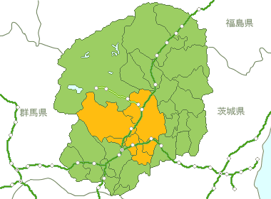 栃木県Map