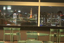テレコムセンター展望台 テレコムセンター展望台からの夜景（東京タワー、レインボーブリッジ）