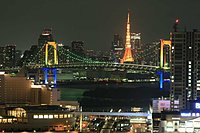 東京タワーとレインボーブリッジ